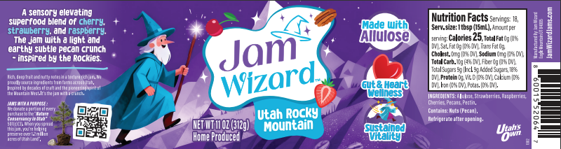 Utah Rocky Mountain Jam: Superfood Cherry, Pecan Crunch, Keto, Diabetic friendly