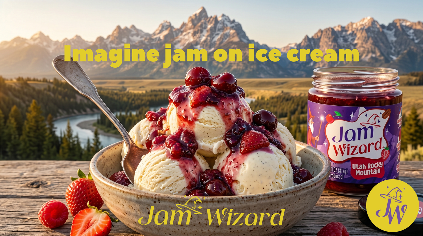 ice cream with jam