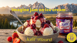 ice cream with jam