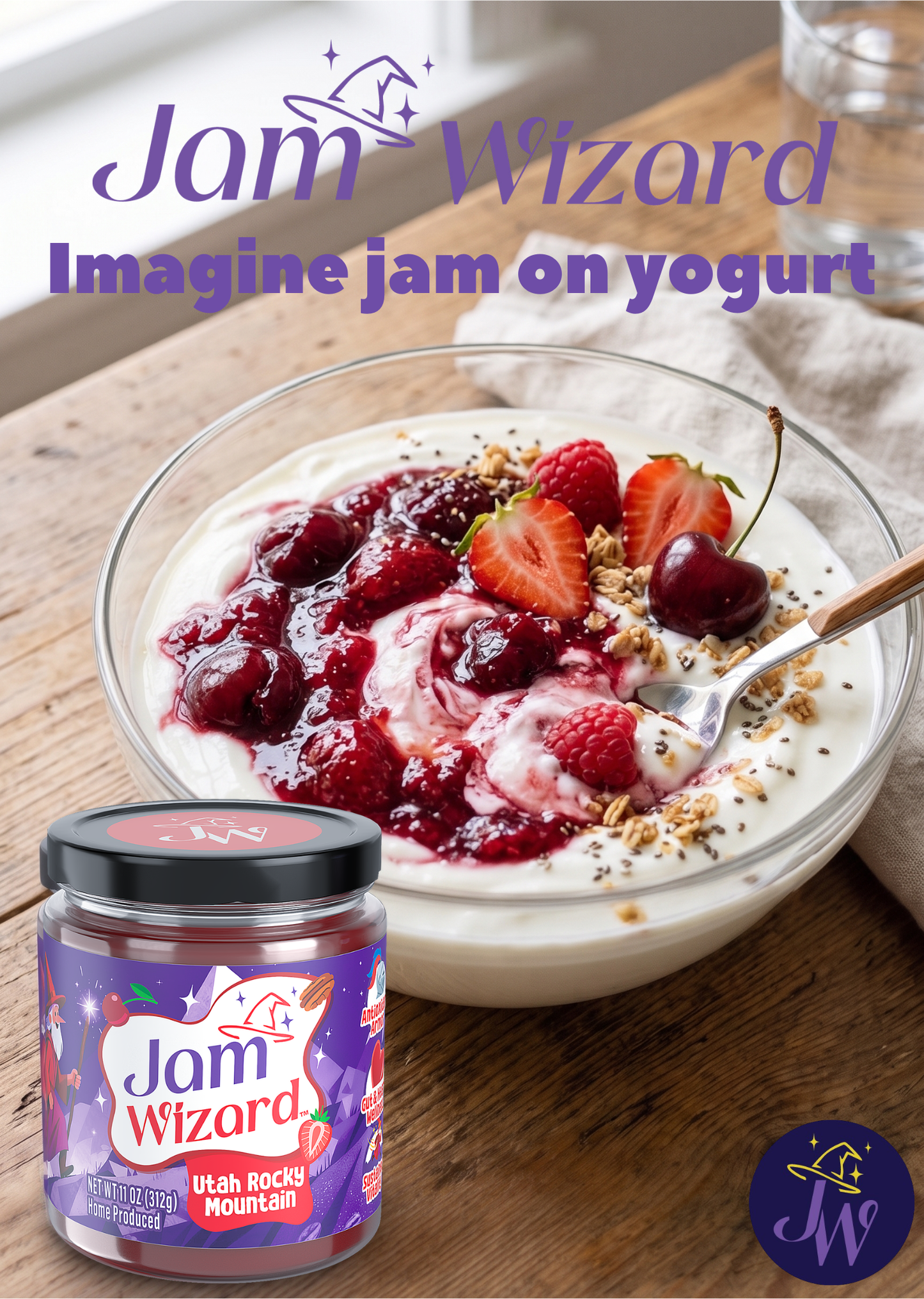 jam as a yogurt topping